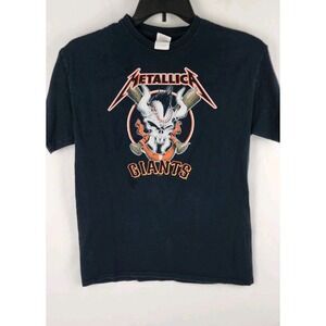San Francisco Giants Shirt Size Small Metallica Skull Tee Heavy Metal MLB